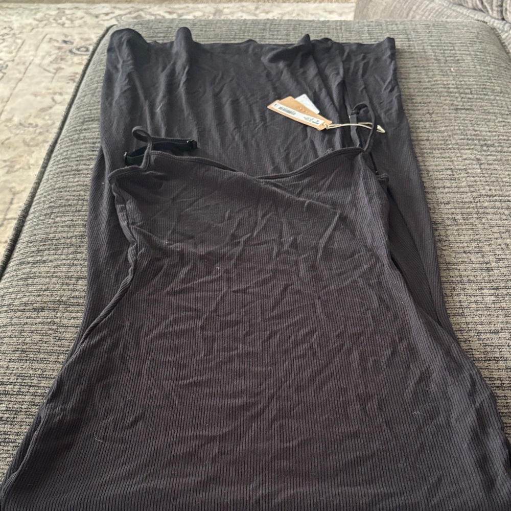 SKIMS Black Maxi Dress